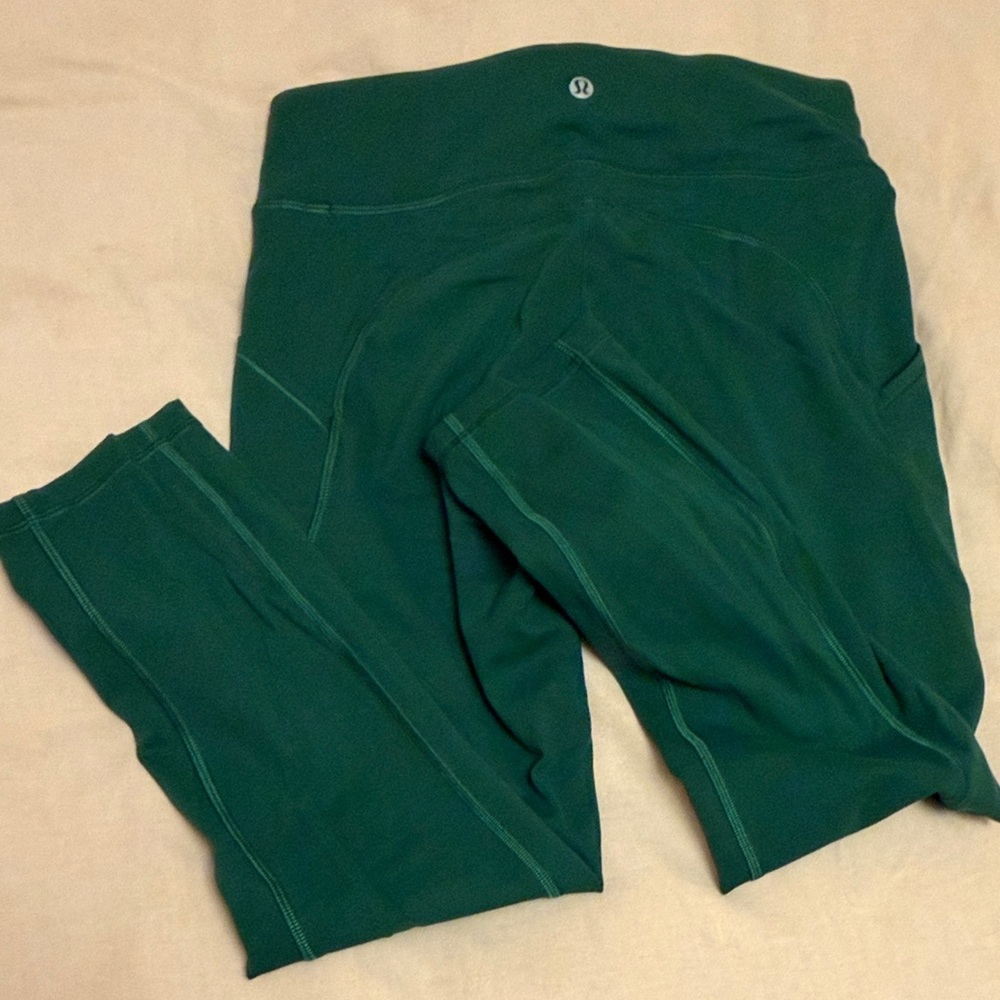 Lululemon invigorate high rise crop-Everglade green